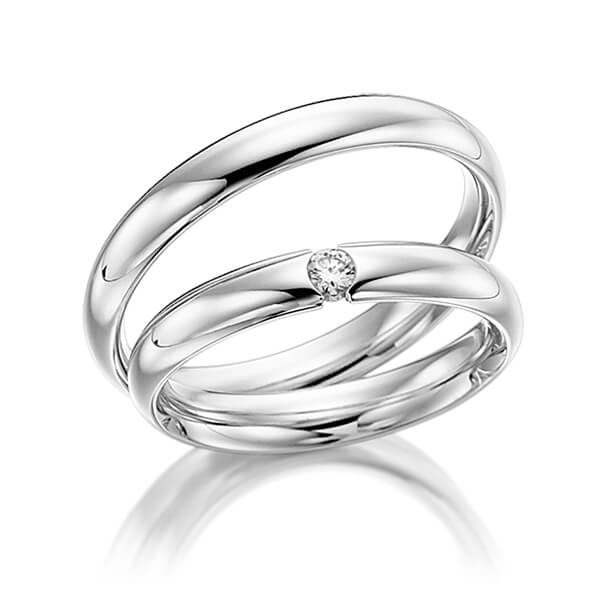 Trouwringen - Wit goud - S-1081-1
