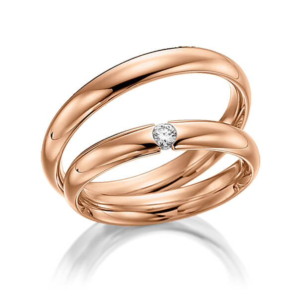 Trouwringen - Rood goud - S-1081-2