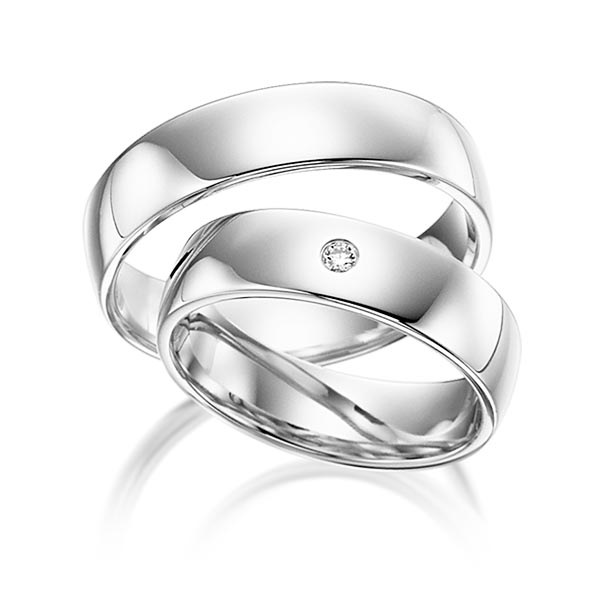 Trouwringen - Wit goud - S-1082-4