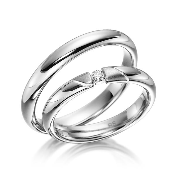 Trouwringen - Wit goud - S-1134-1