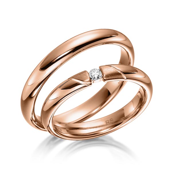 Trouwringen - Rood goud - S-1134-2