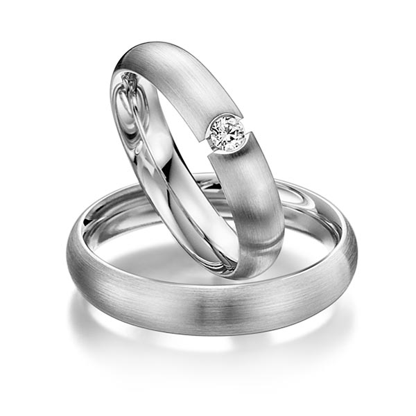 Trouwringen - Wit goud - S-1083-1