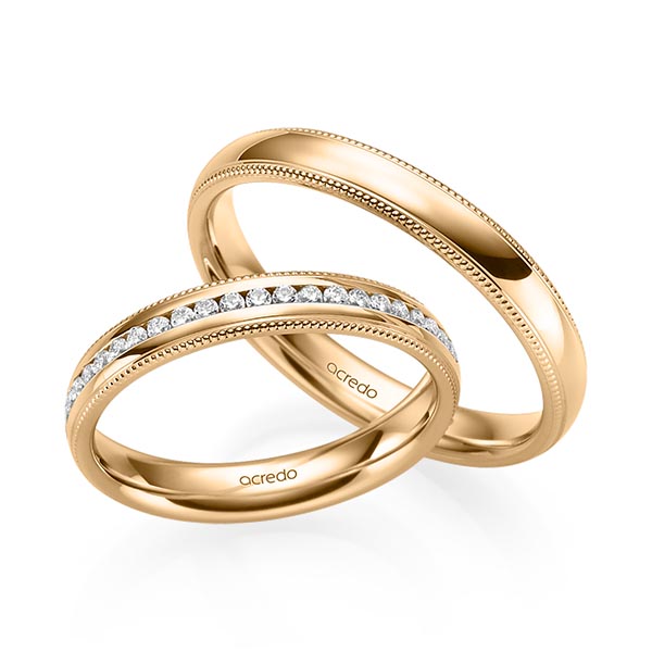 Trouwringen - Rosé goud - S-1237-4