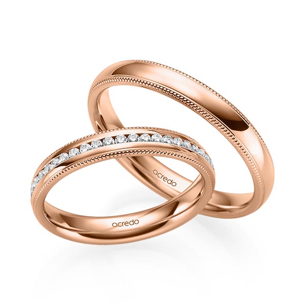 Trouwringen - Rood goud - S-1237-2