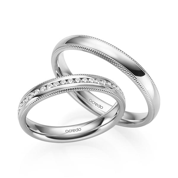 Trouwringen - Wit goud - S-1237-1