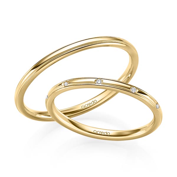 Trouwringen - Geel goud - S-1225-6