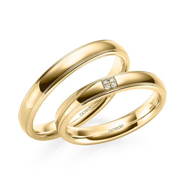 Trouwringen - Geel goud - S-1228-6