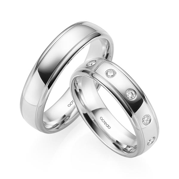 Trouwringen - Wit goud - S-1232-4