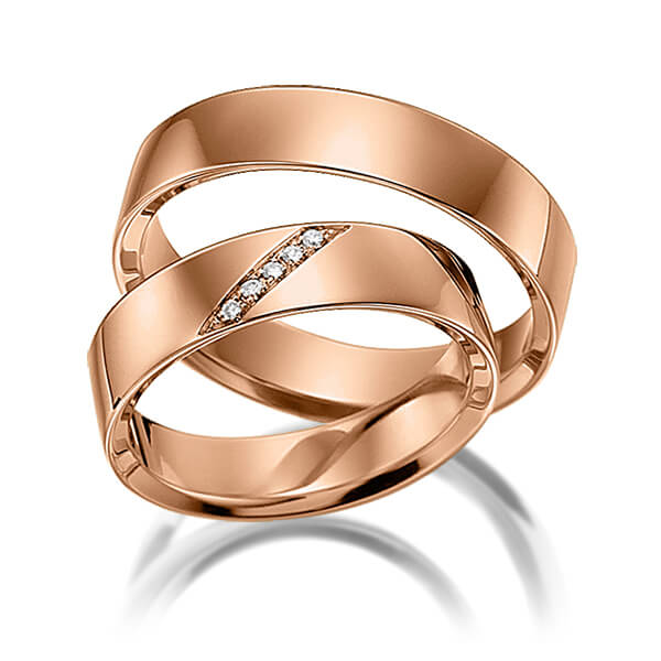 Trouwringen - Rood goud - S-1087-4