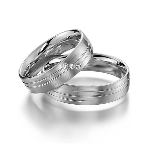 Trouwringen - Wit goud - S-1144-1