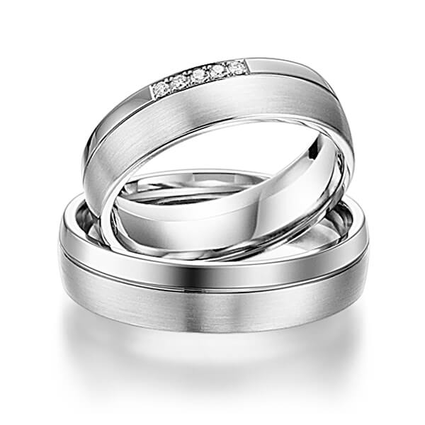 Trouwringen - Wit goud - S-1109-7