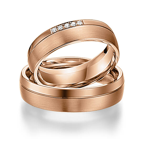 Trouwringen - Rood goud - S-1109-6