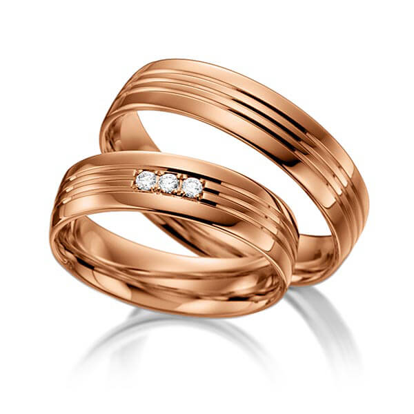 Trouwringen - Rood goud - S-1100-2