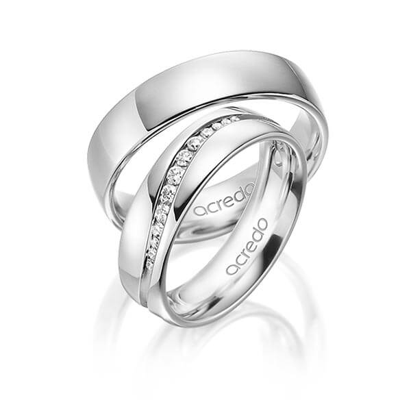 Trouwringen - Wit goud - A-6006-7