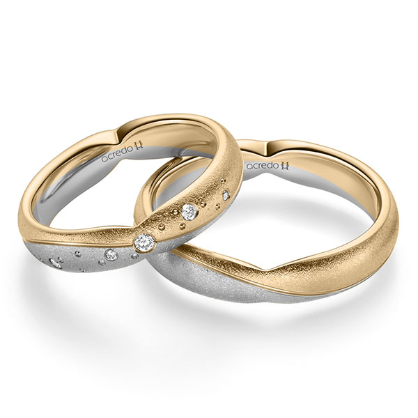 Trouwringen - Rosé goud/Platina - A-2366-1