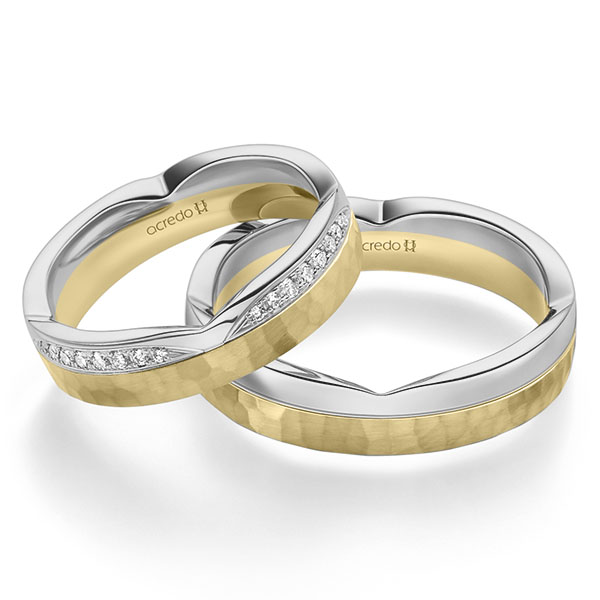 Trouwringen - Geel goud/Platina - A-2365-1