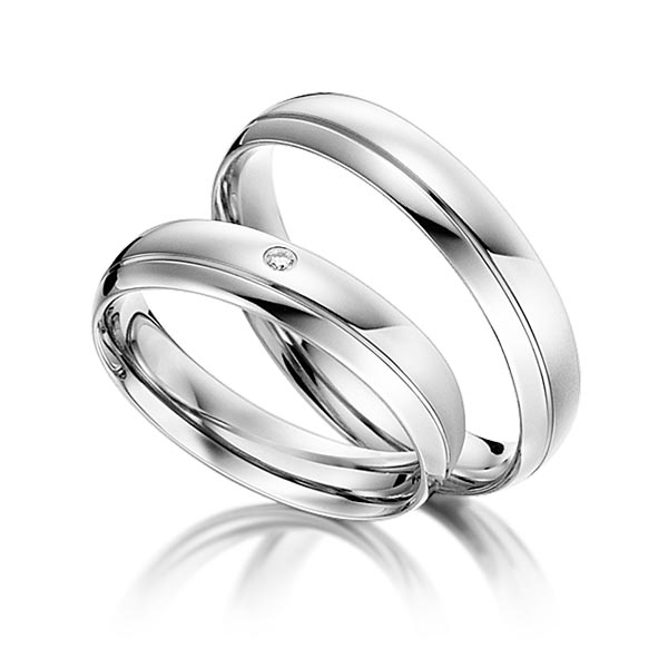 Trouwringen - Wit goud - S-1103-7