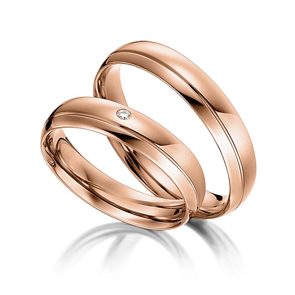 Trouwringen - Rood goud - S-1103-6