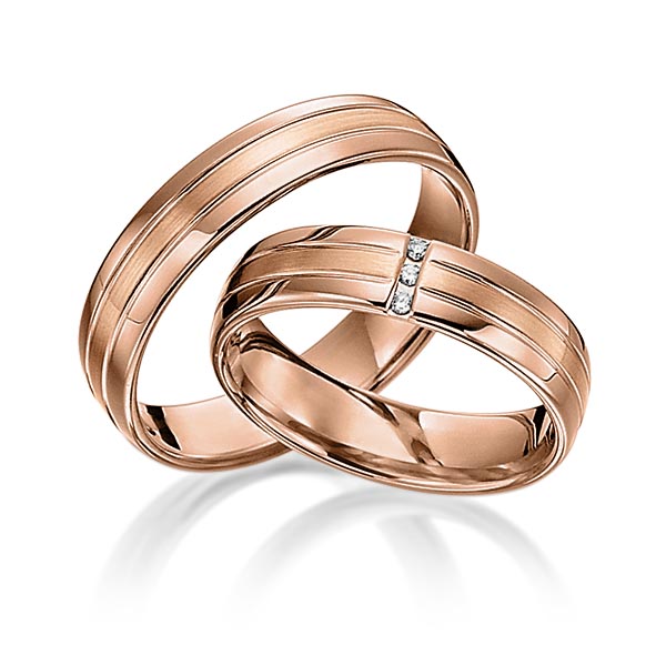 Trouwringen - Rood goud - S-1106-6