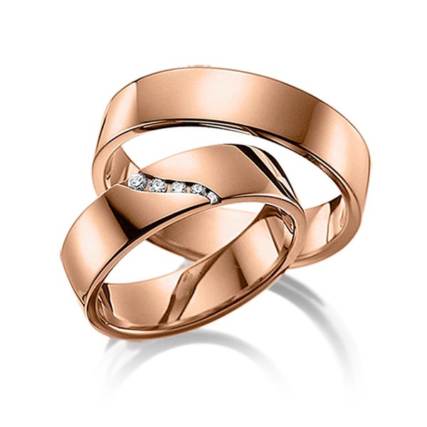 Trouwringen - Rood goud - A-6005-4