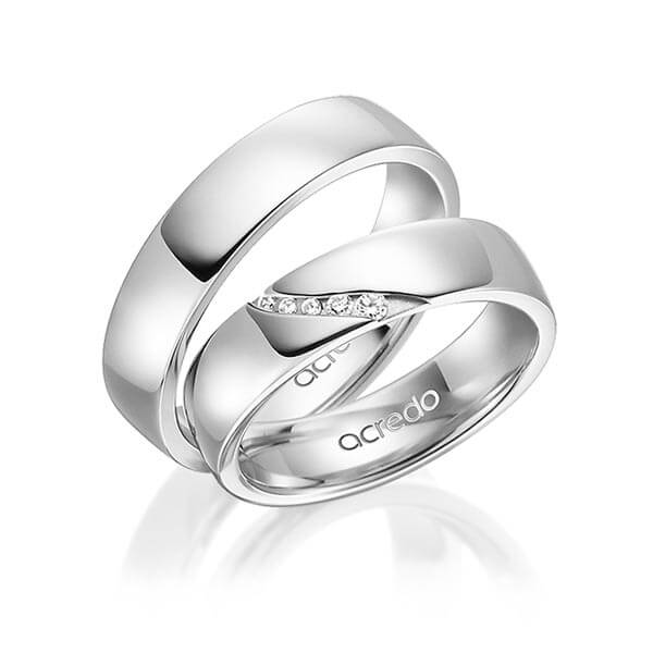 Trouwringen - Wit goud - A-6005-7