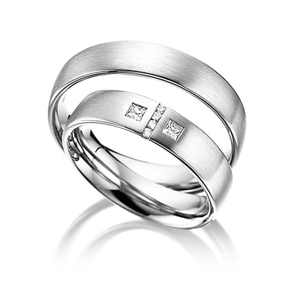 Trouwringen - Wit goud - A-6004-1