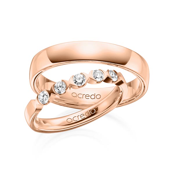 Trouwringen - Rood goud - A-1319-5