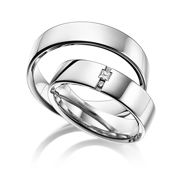 Trouwringen - Wit goud - A-6015-8
