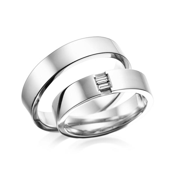Trouwringen - Wit goud - A-6016-9