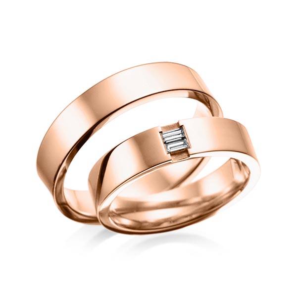 Trouwringen - Rood goud - A-6016-6