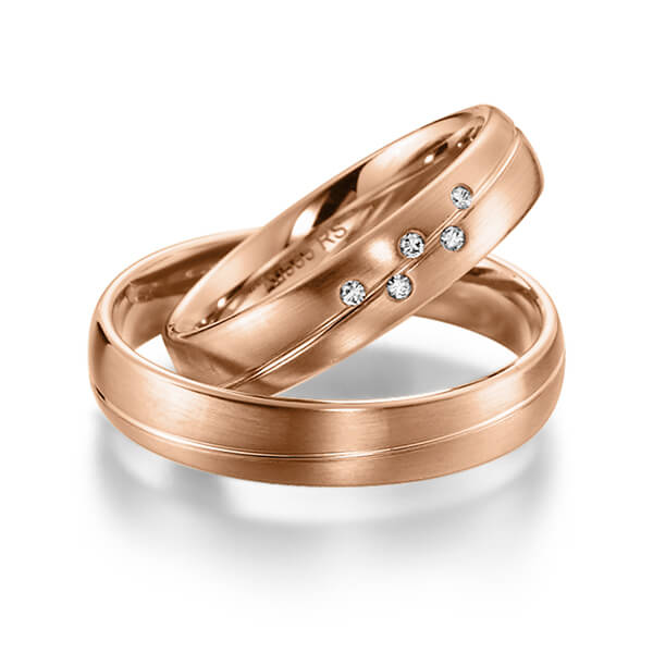 Trouwringen - Rood goud - S-1143-3