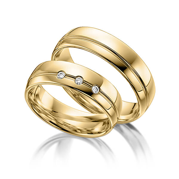 Trouwringen - Geel goud - S-1097-1