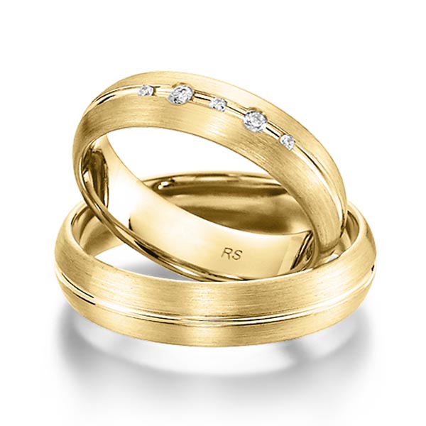 Trouwringen - Geel goud - S-1163-4