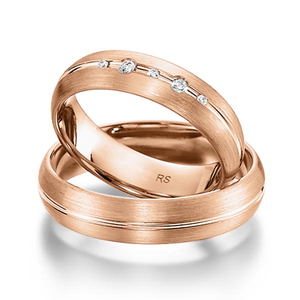 Trouwringen - Rood goud - S-1163-6