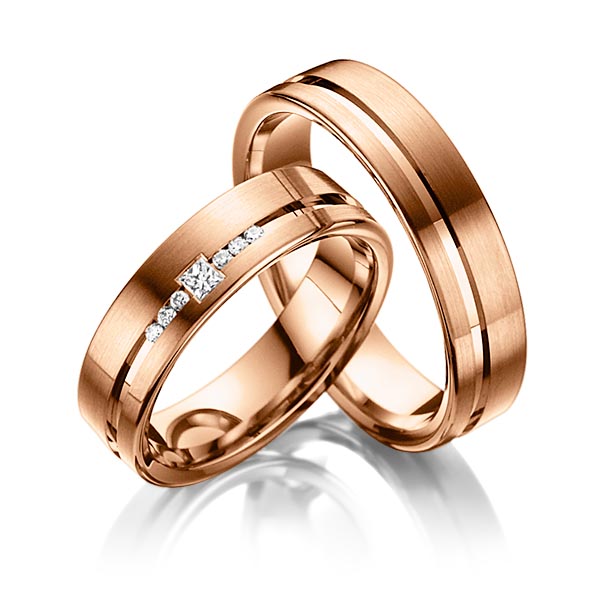 Trouwringen - Rood goud - A-6007-4