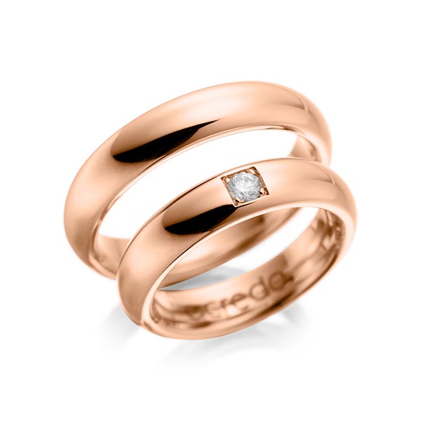 Trouwringen - Rood goud - A-1028-6