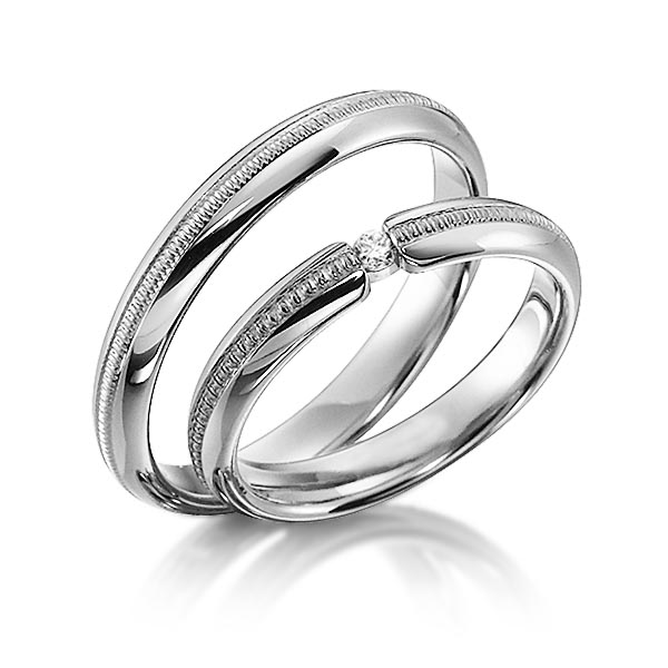 Trouwringen - Wit goud - S-1135-4
