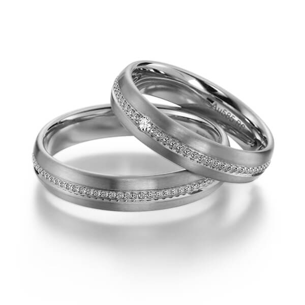 Trouwringen - Wit goud - S-1136-4