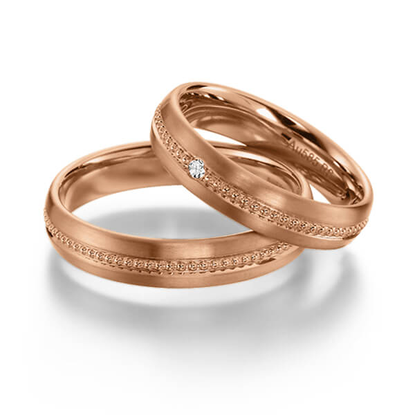 Trouwringen - Rood goud - S-1136-3