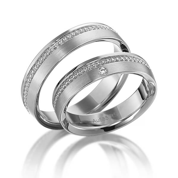 Trouwringen - Wit goud - S-1137-3
