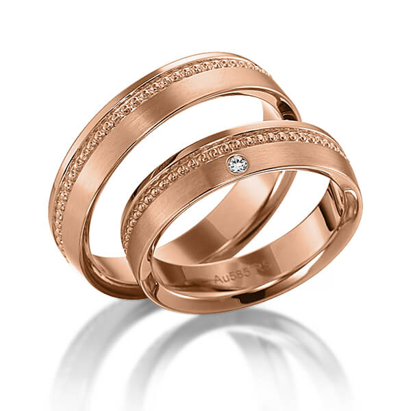 Trouwringen - Rood goud - S-1137-4