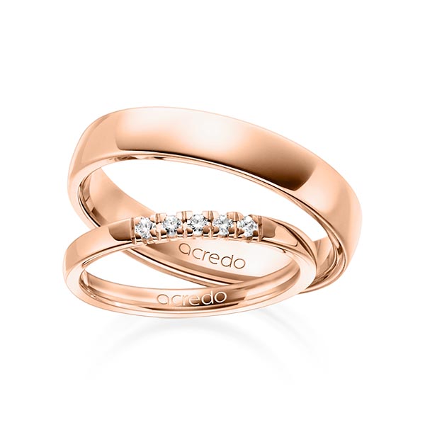 Trouwringen - Rood goud - A-1313-5