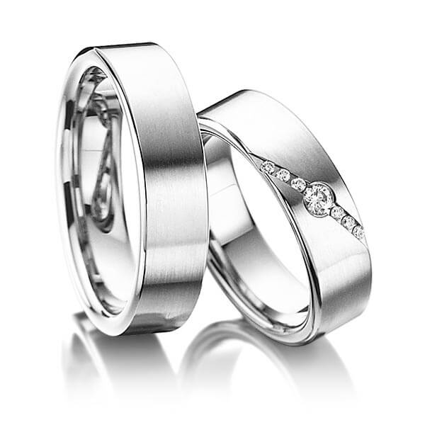Trouwringen - Wit goud - A-6002-1