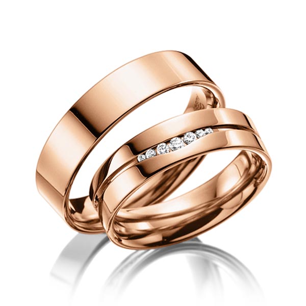 Trouwringen - Rood goud - A-3004-7