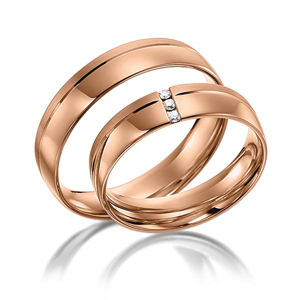 Trouwringen - Rood goud - S-1105-6