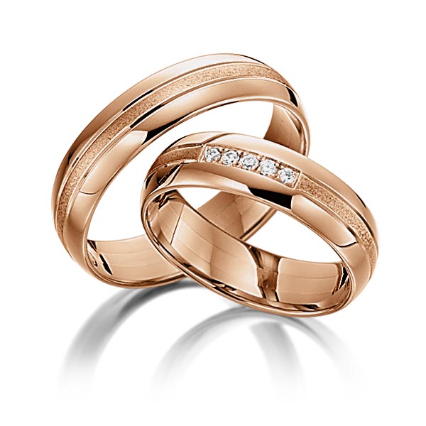 Trouwringen - Rood goud - S-1108-6