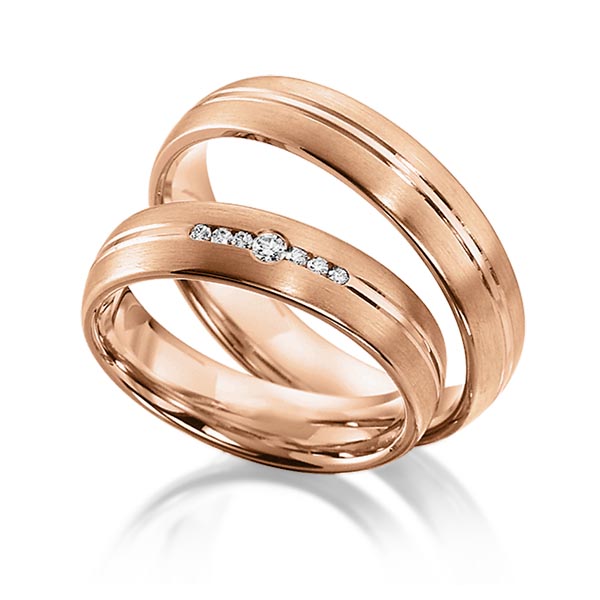 Trouwringen - Rood goud - S-1125-2
