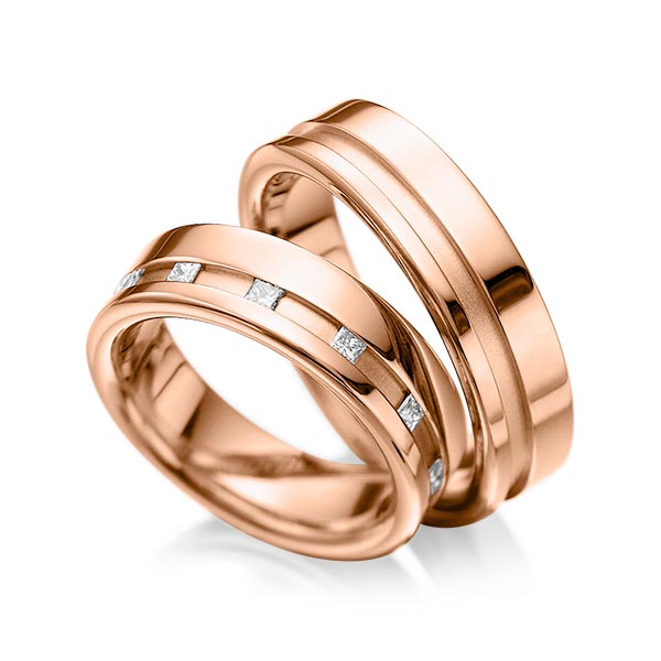 Trouwringen - Rood goud - A-1024-6