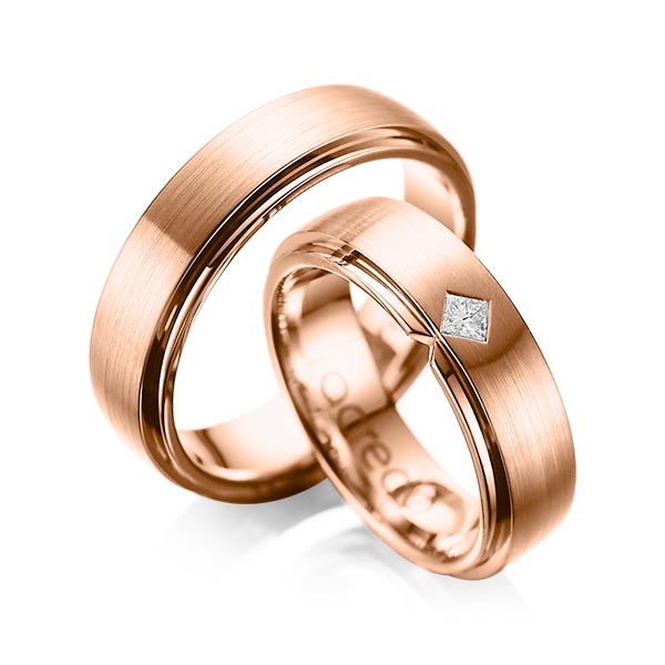 Trouwringen - Rood goud - A-1061-10