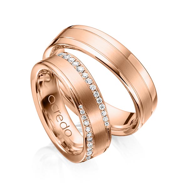 Trouwringen - Rood goud - A-1162-4